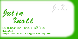 julia knoll business card